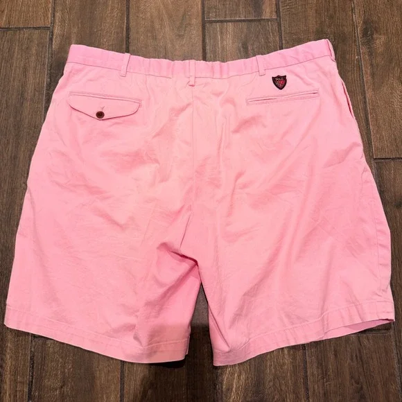 Polo Golf Ralph Lauren Mens 40 Pink Fairway Fit Pleated Cotton Stretch Shorts - Picture 2 of 9